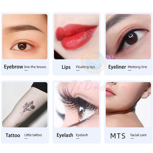 Permanent Makeup Machine Professional Wireless Tattoo PMU Pen Kit Microblading for Eyebrow Eyeliner Lip MTS Cartridge Needles