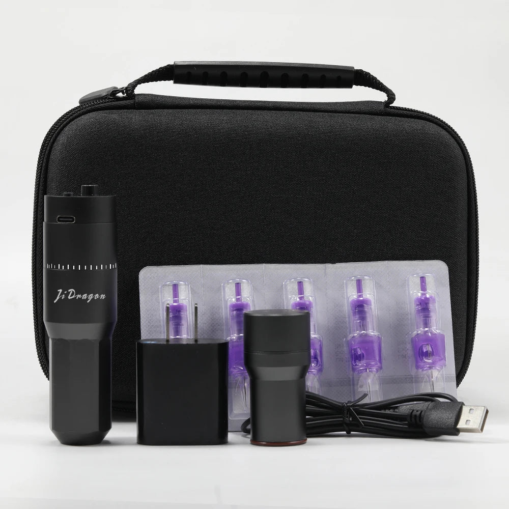 Professional Wireless SMP Pen Machine Low Vibration Coreless Motor & Dual Battery (4.0mm Stroke)