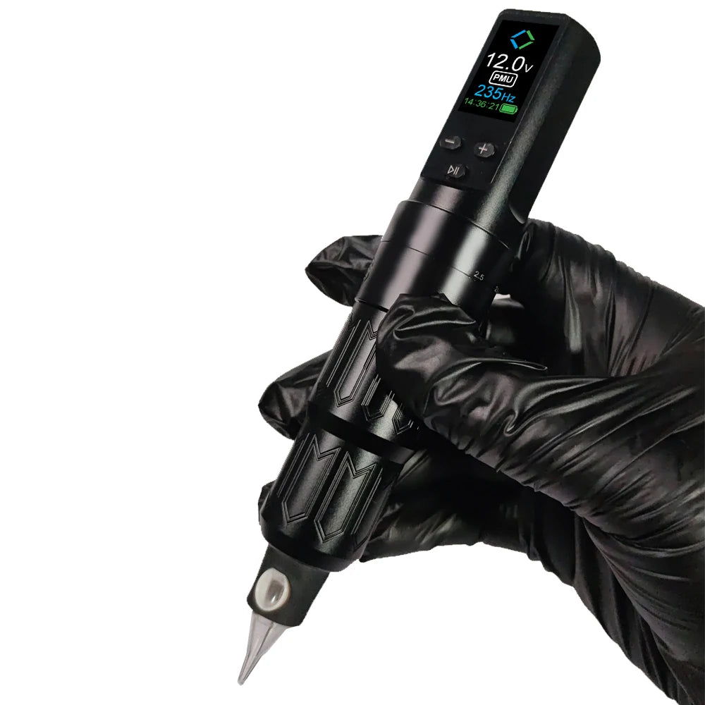 Wireless PMU & SMP Machine Pen with Magnetic Battery RCA  2.5-4.0mm Adjustable Stroke R for Scalp Micropigmentation