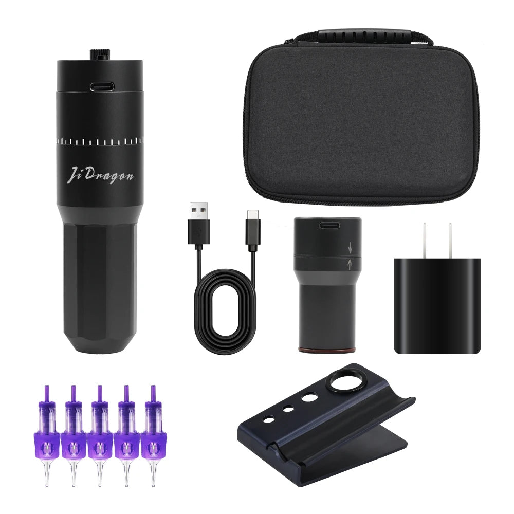 Professional Wireless SMP Pen Machine Low Vibration Coreless Motor & Dual Battery (4.0mm Stroke)