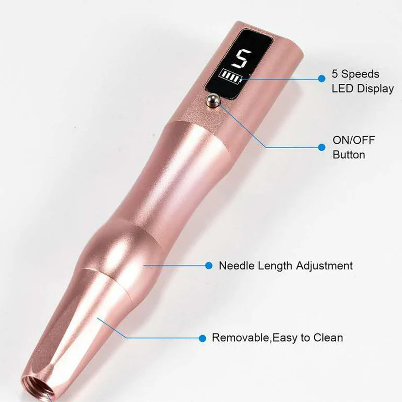 Wireless Tattoo Machine PMU Pen Professional Permanent Makeup Microblading Eyebrow Lip For Body Art Tool With Cartridge Needles