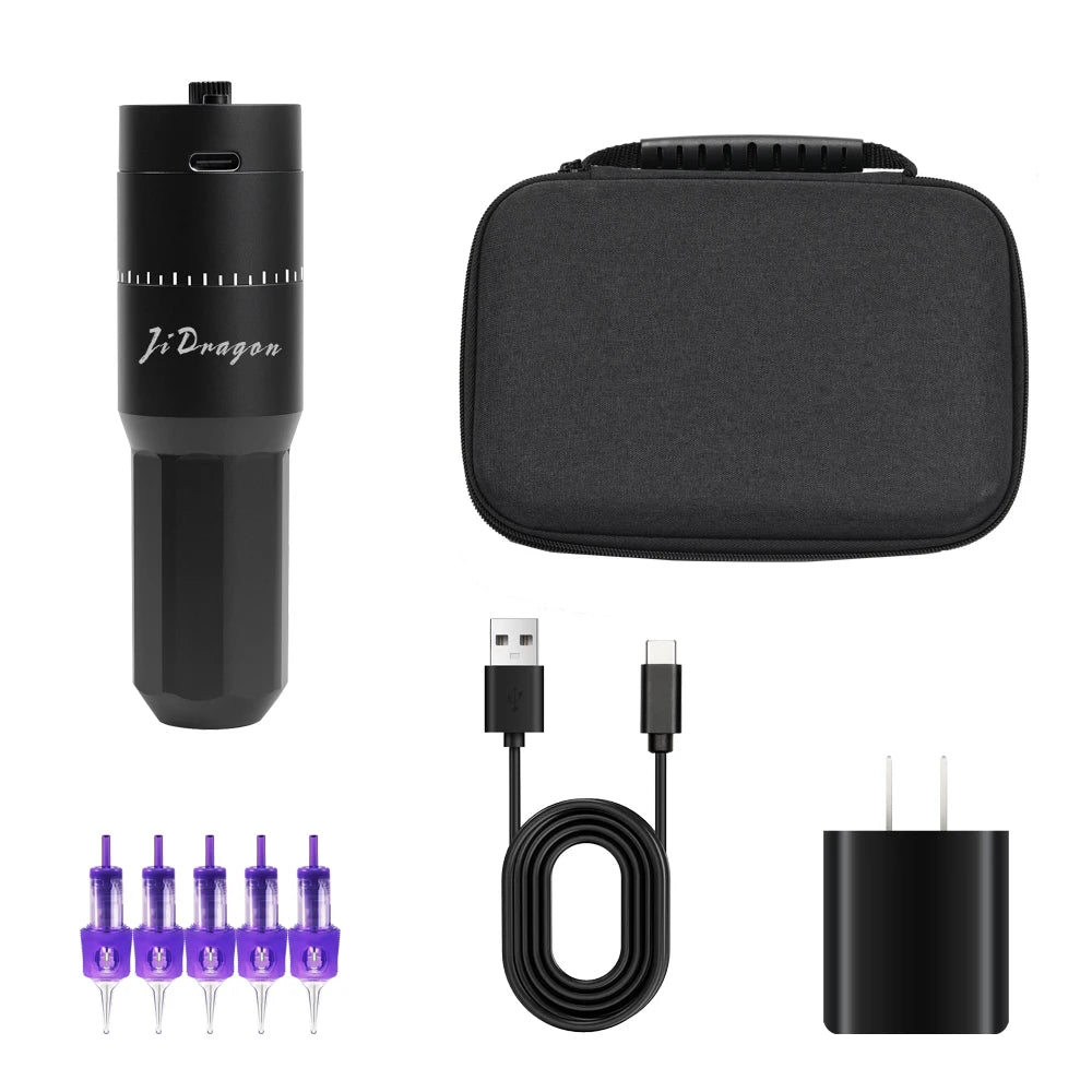 Professional Wireless SMP Pen Machine Low Vibration Coreless Motor & Dual Battery (4.0mm Stroke)