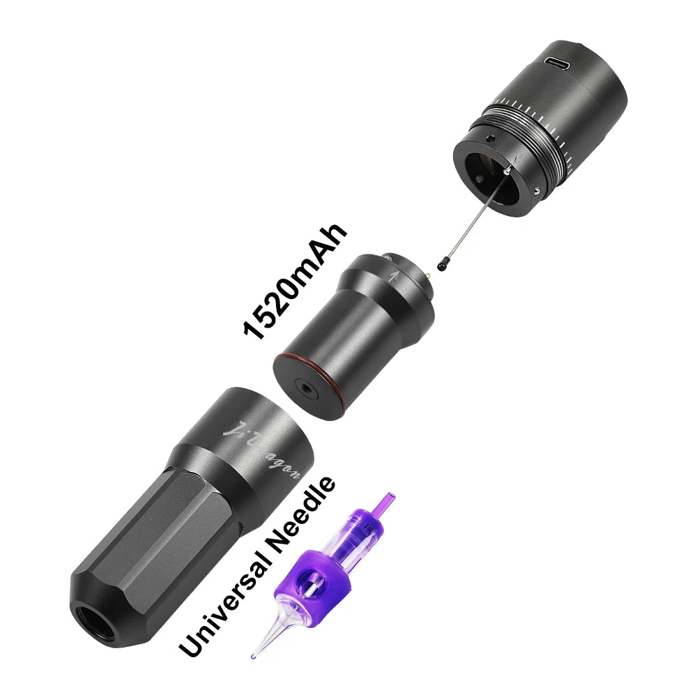 Professional Wireless SMP Pen Machine Low Vibration Coreless Motor & Dual Battery (4.0mm Stroke)