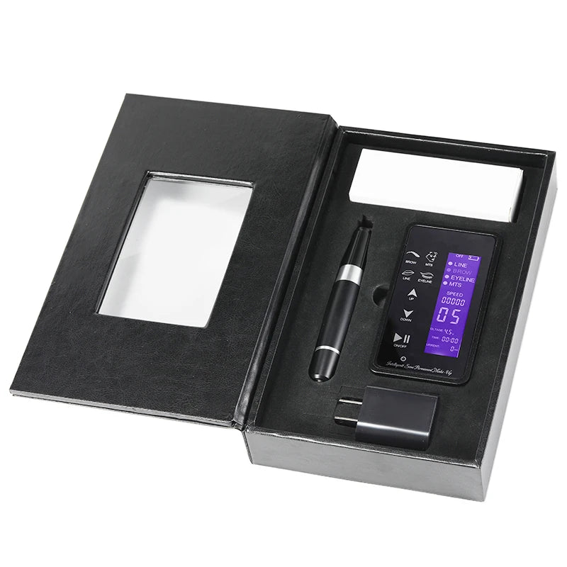 Permanent Makeup Machine Professional Wireless Tattoo PMU Pen Kit Microblading for Eyebrow Eyeliner Lip MTS Cartridge Needles