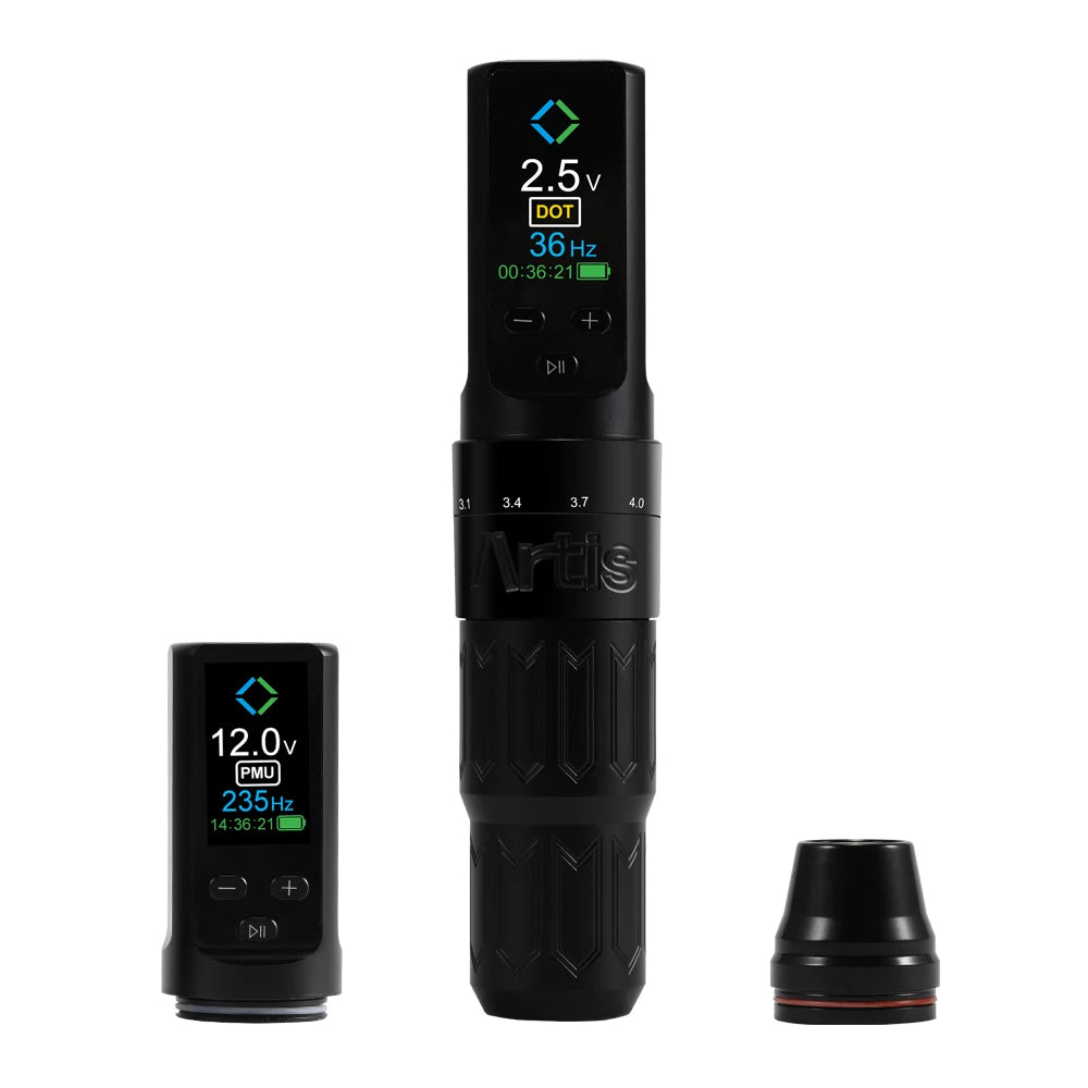 Wireless PMU & SMP Machine Pen with Magnetic Battery RCA  2.5-4.0mm Adjustable Stroke R for Scalp Micropigmentation