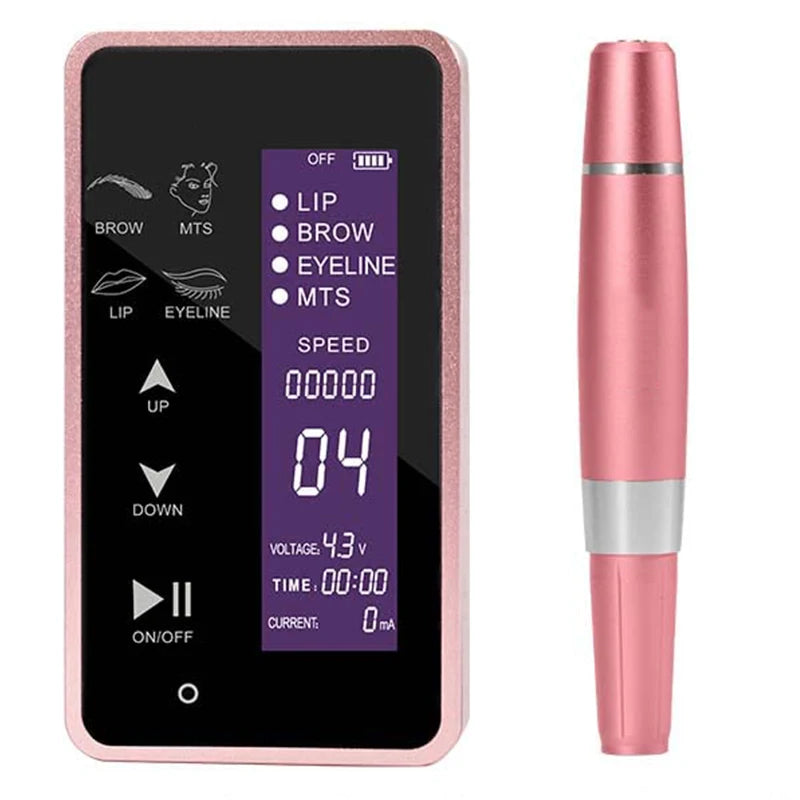 Permanent Makeup Machine Professional Wireless Tattoo PMU Pen Kit Microblading for Eyebrow Eyeliner Lip MTS Cartridge Needles