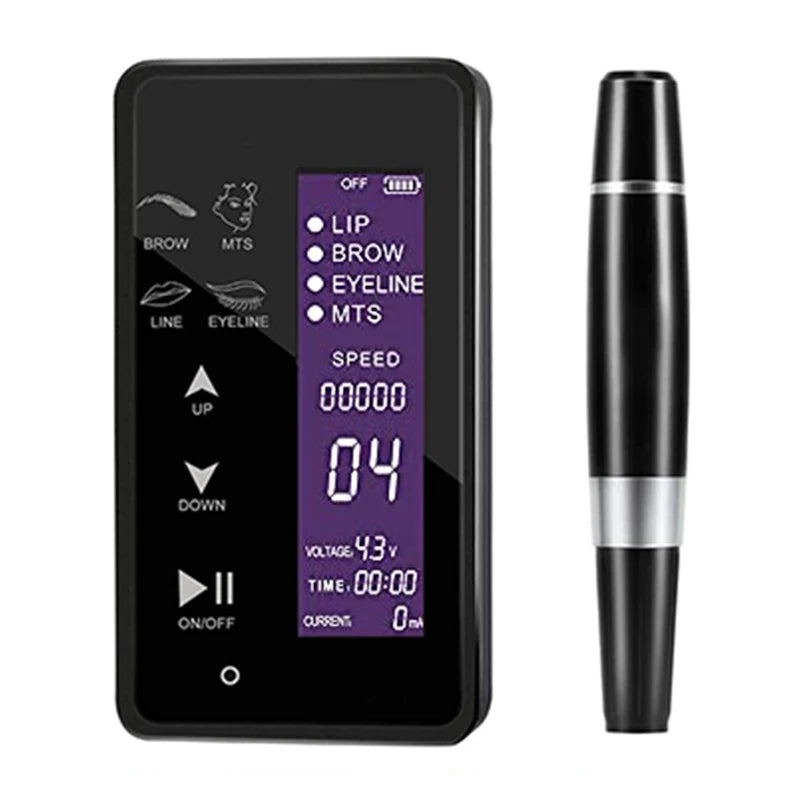 Permanent Makeup Machine Professional Wireless Tattoo PMU Pen Kit Microblading for Eyebrow Eyeliner Lip MTS Cartridge Needles