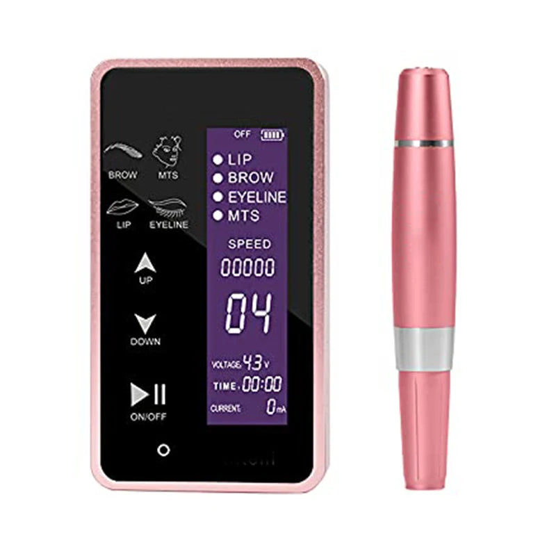 Permanent Makeup Machine Professional Wireless Tattoo PMU Pen Kit Microblading for Eyebrow Eyeliner Lip MTS Cartridge Needles