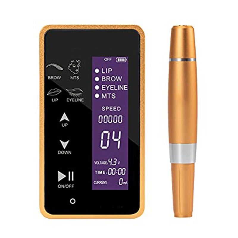 Permanent Makeup Machine Professional Wireless Tattoo PMU Pen Kit Microblading for Eyebrow Eyeliner Lip MTS Cartridge Needles