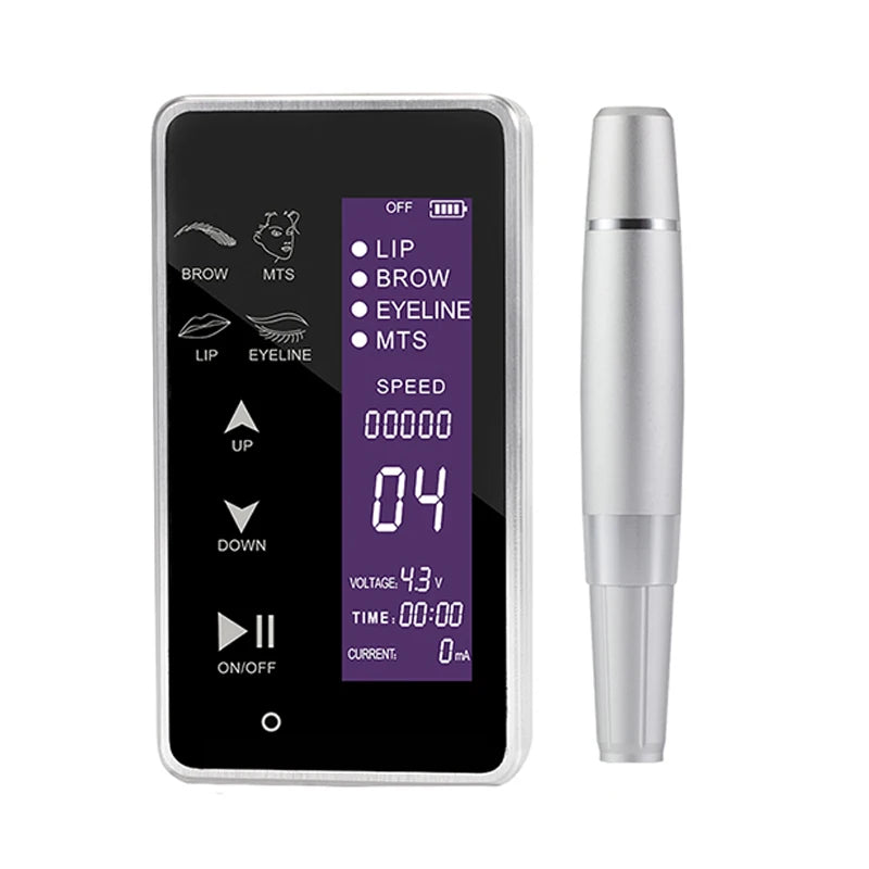 Permanent Makeup Machine Professional Wireless Tattoo PMU Pen Kit Microblading for Eyebrow Eyeliner Lip MTS Cartridge Needles